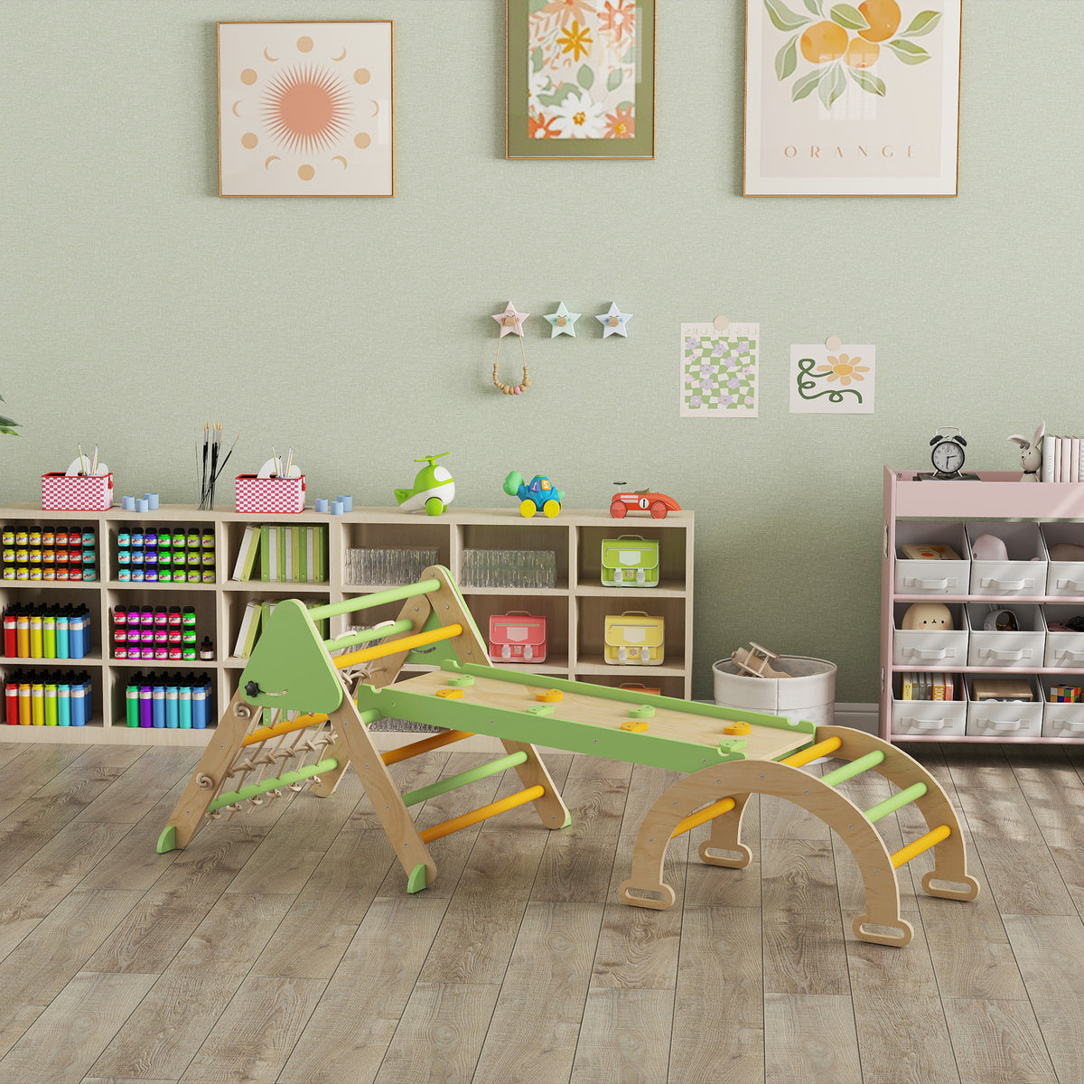 STRUCURE D'ESCALADE | 8 EN 1 | VERT